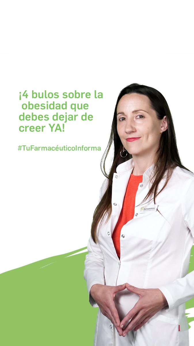 #MiercolesObesidad
🚫 ¡4 bulos sobre la obesidad que debes dejar de creer YA!

👩‍⚕️ Consulta siempre con tu farmacéutico de confianza.

➡️ ow.ly/VO5S50WXIKy

Una iniciativa Farmacéuticos y <a href="/Medicina_TV/">Medicina Televisión</a> con la colaboración de Lilly y <a href="/NovoNordiskES/">Novo Nordisk España</a>

#TuFarmacéuticoInforma