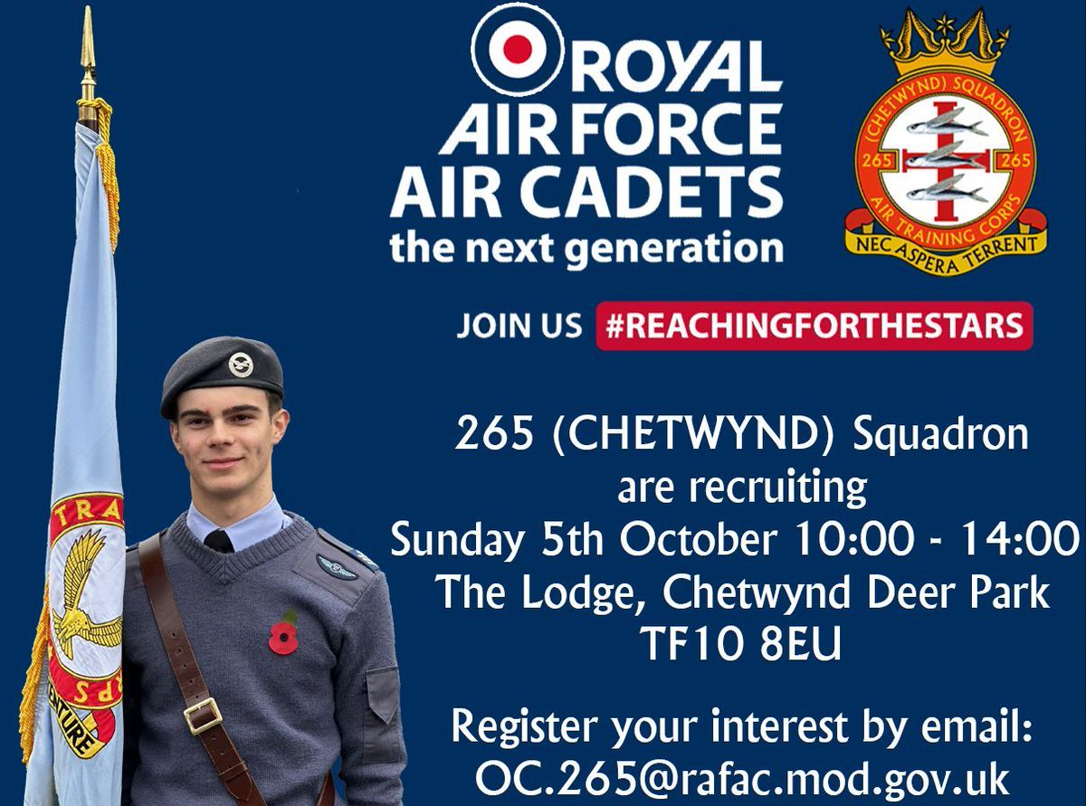 Carrying the Squadron Banner is a privilege and an Honour that is sought after.   

We are recruiting now...!

#aircadets #rafaircadets #ATC #whatwedo #VentureAdventure #265chetwynd #RAF #newportshropshire #WMW