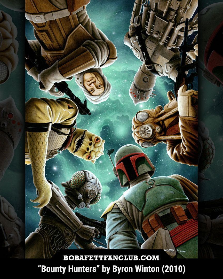 bobafettfanclub's tweet image. "Bounty Hunters" by Byron Winton (2010)

Prints available from the artist on his website: bobafett.club/dvi5y

Homage to the famous album cover for N.W.A. "Straight Outta Compton"

#BobaFett #4LOM #Bossk #Dengar #IG88 #Zuckuss #StarWars #FanArt #DailyFett
