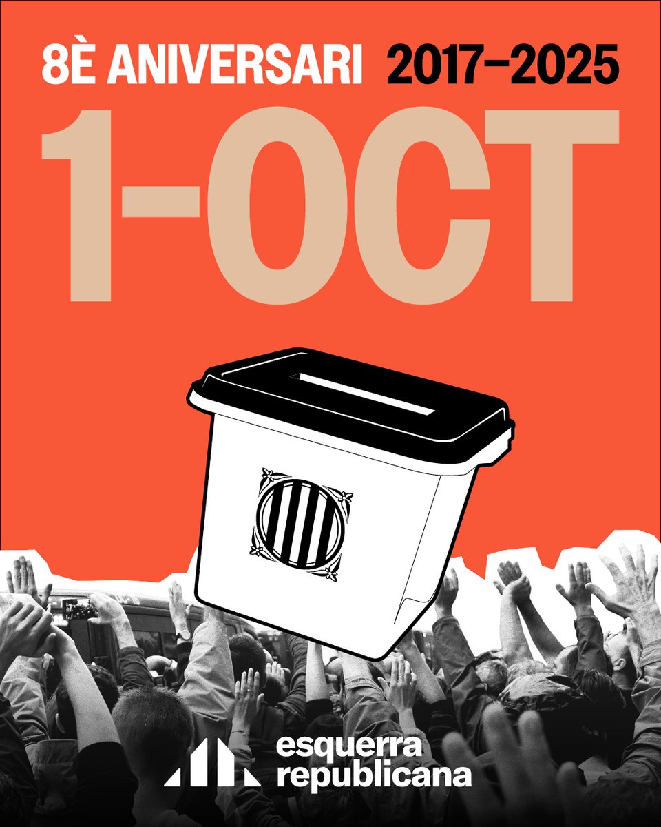 EsquerraGelida's tweet photo. A #Gelida l’1-Oct-2017 més que mai vam ser un sol poble, i plegats vam defensar el nostre dret a decidir el nostre futur. Avui refermem el nostre compromís amb la llibertat, la democràcia i el dret a decidir🗳✊🏽

#GelidaRepublicana 
#1-O 
#Hotornaremafer https://t.co/x6nkml5vUc
