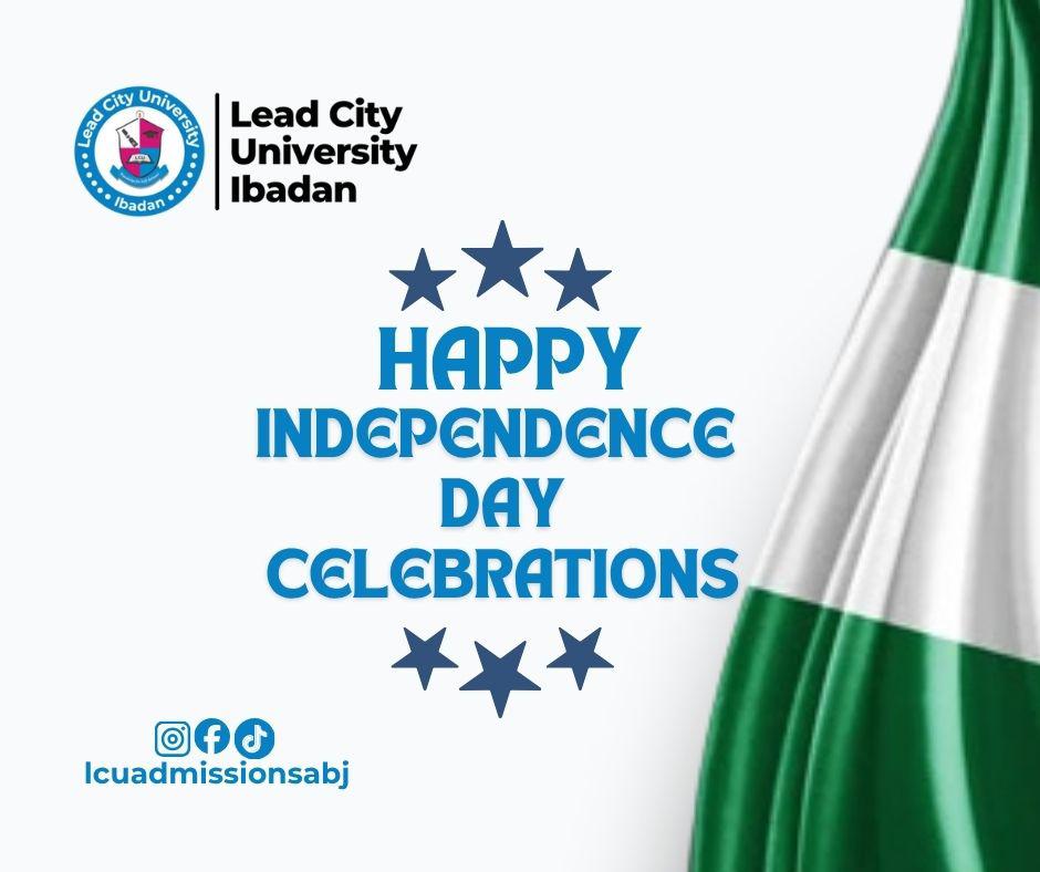 lcuadmissionabj's tweet photo. 🇳🇬 Celebrating the spirit of freedom and unity this Independence Day!
At Lead City University, we honor the sacrifices of the past and strive to build a brighter, empowered future through education.
Happy 65th Independence Day! 💙
#leadcityuniversity
#independenceday2025 https://t.co/eSfpUhDQQf