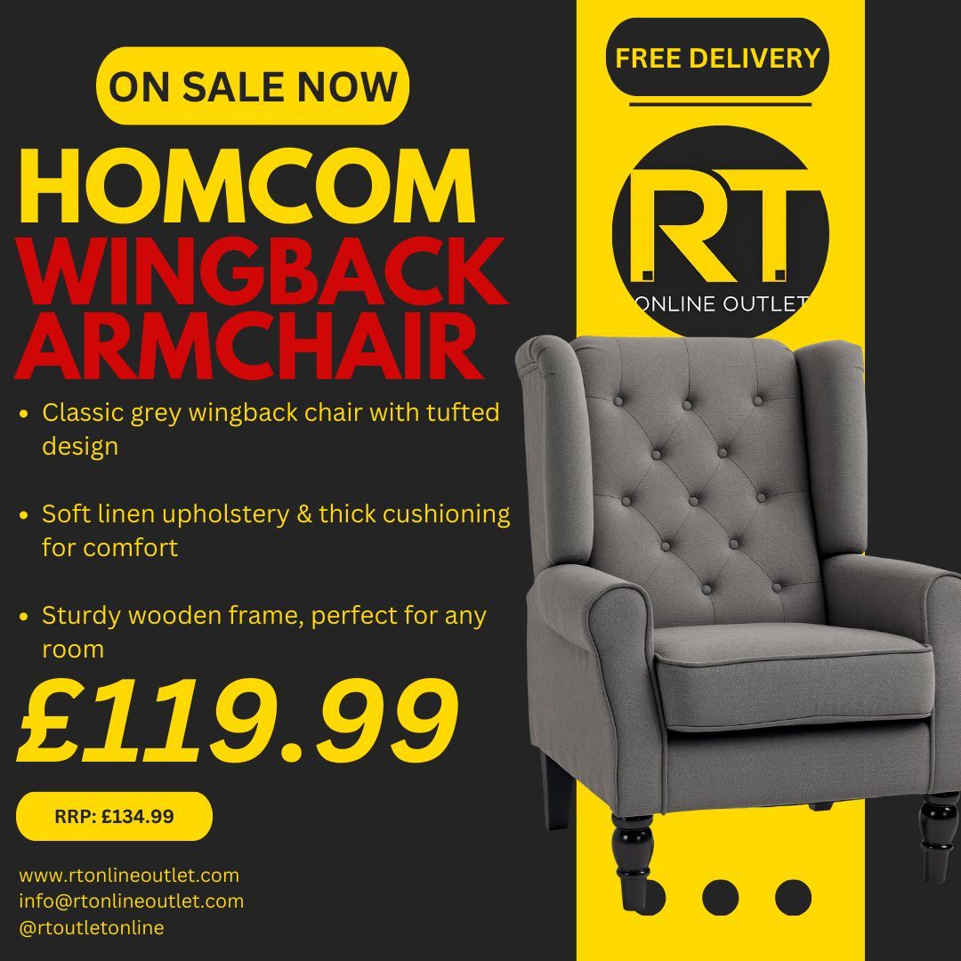 rtoutletonline's tweet image. Elevate your living space with the Homcom Retro Accent Chair. Its linen wingback design and solid wood frame provide classic comfort and timeless style in a versatile grey finish.

Shop now 👉 rtonlineoutlet.com/products/homco…

#RetroDecor #AccentChair #WingbackChair #HomeComfort