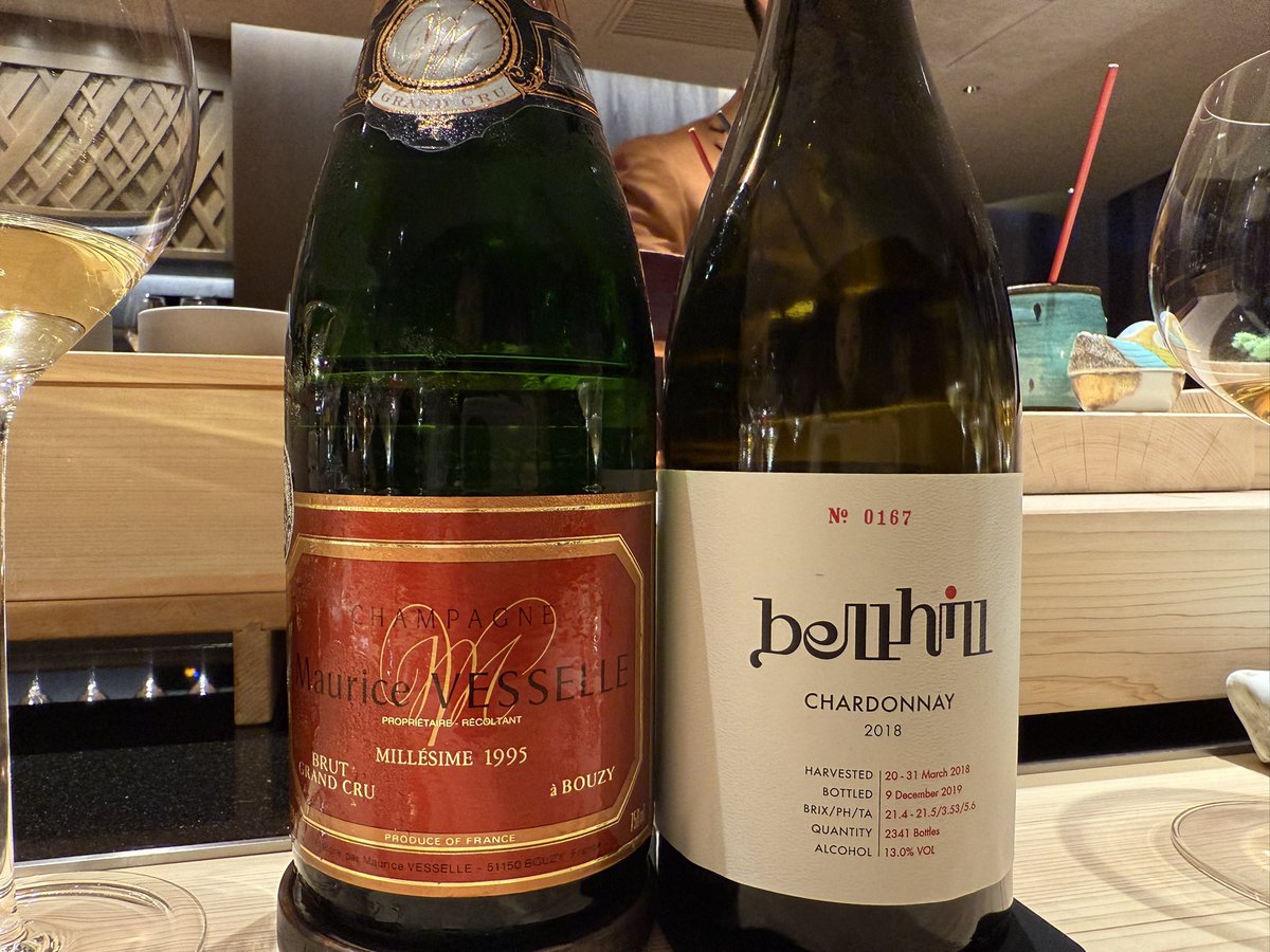 wineflightmedia's tweet photo. 「鮨m」さんのスペシャルイベント🍣🥂井黒ソムリエ×木村ソムリエによるダブルペアリング🍷登場したワインは16種類🙌🏻 https://t.co/YaJVCglX2J