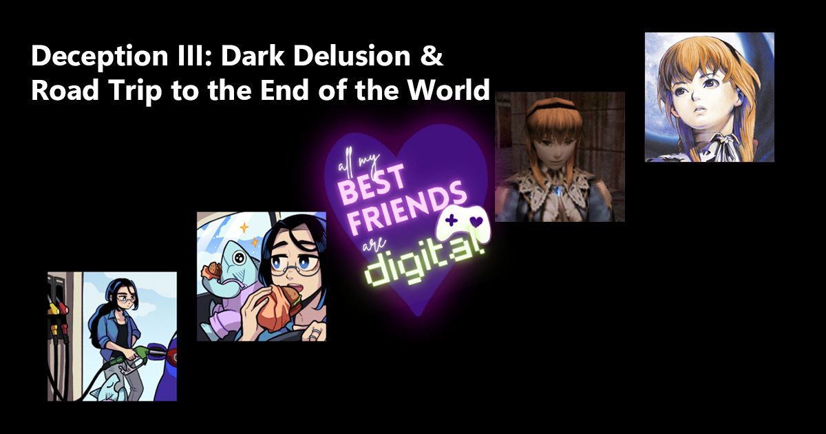 AMBFAD's tweet image. Growing up can be hard, so we explore some coping mechanisms--Road Trip to the End of the World suggests conjuring an adorable anthropomorphic fish, whereas Deception III endorses trap-based murder. Options! buff.ly/I4bVB92