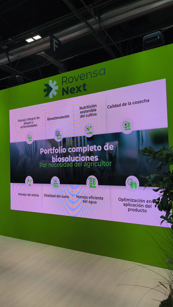 eComercioAgr's tweet photo. @RovensaNext presentó ayer en #FruitAttraction25 un completo portafolio completo de #biosoluciones
#ECAFA25
@RovensaNextEsp https://t.co/VcdXBugkbl