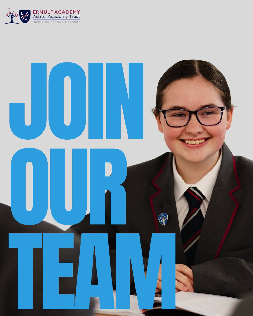 AstreaErnulf's tweet image. We're on the hunt for the best people to be part of #TeamErnulf 🤩 

If you're ready for a new challenge, love to lead, think outside the box, and give 100% every day, we want to hear from you! 🫵 

Current roles available;

Assistant Principal, English &amp;amp; Whole School Literacy -…