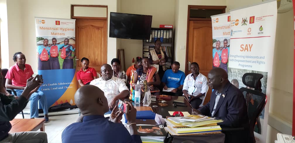 #Happeningnow 
Today we joined  <a href="/UNFPAUganda/">UNFPA in Uganda</a> and @DiamondTrustBank as they Partnered for Menstrual Health. The team is currently paying  a courtesy visit  at the District and later heads to mungula primary school, the collaboration is to support the girl child with sanitary pads