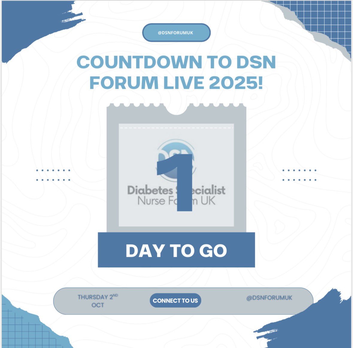 DSNforumUK (@dsnforumuk) on Twitter photo It’s happening tomorrow!!! 
Can’t wait to see you all bright and early! 🩵
#dsnf25 It’s happening tomorrow!!! 
Can’t wait to see you all bright and early! 🩵
#dsnf25
