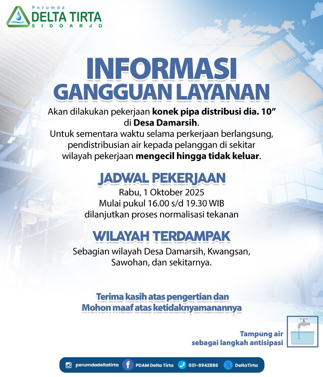 PERUMDA Delta Tirta Sidoarjo tweet media