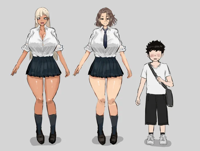 次はこんな感じのキャラ達で漫画描くぞ～