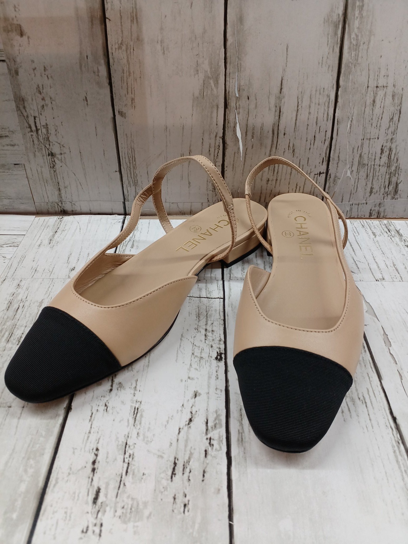 CHANEL 青 ストロー花 フラットシューズ　37.5サイズ CHANEL 青 ストロー花 フラットシューズ 37.5サイズ - メルカリ