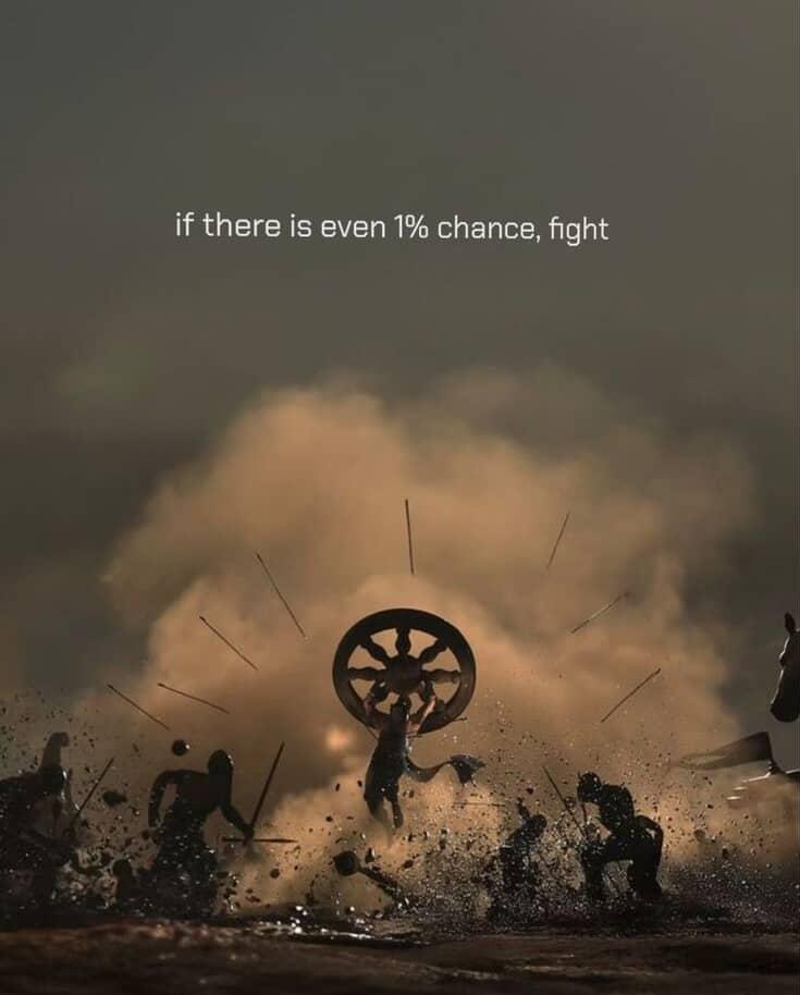 🔥 Even a 1% chance is enough to rise, fight, and conquer. Battles are not won by odds, but by courage, resilience, and belief. ⚔️✨

#FightTillTheEnd #NeverGiveUp #WarriorSpirit #Motivation #Courage