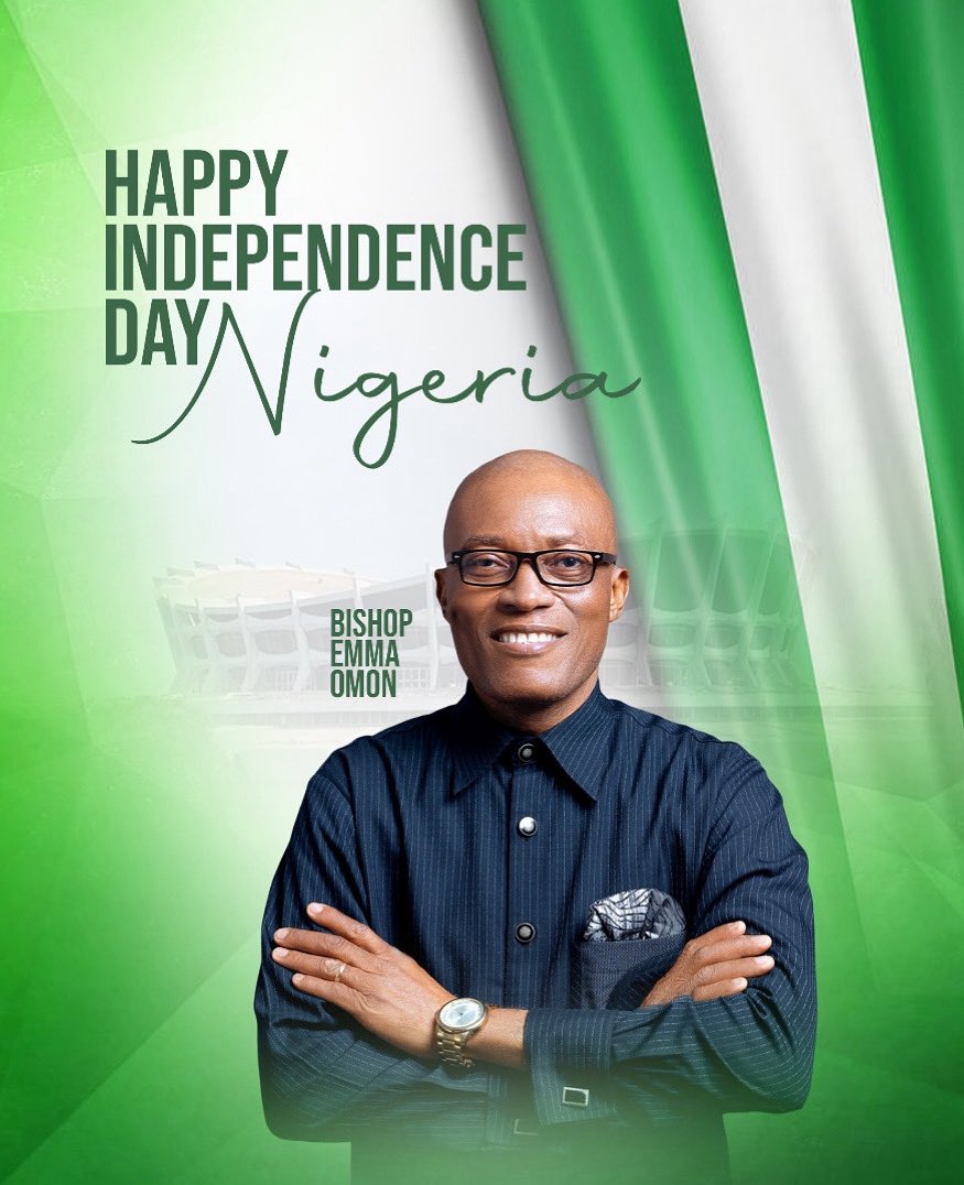 BishopOmon's tweet photo. Happy #Independence Day, #Nigeria! We celebrate 65 years of resilience. Though we face a plethora of challenges, God has continued to sustain us as a nation, a testament to his mighty hand upon this nation. As we celebrate our nation’s independence, we celebrate Freedom and Hope. https://t.co/7hSxPonQJq