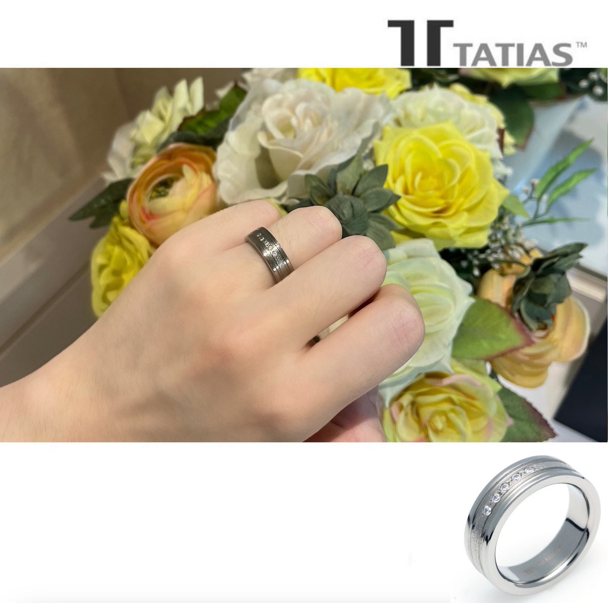 tatiasdotcom's tweet photo. 타티아스(TATIAS) 티타늄 반지 T-077입니다.
예술과 과학의 결합. HIGH POLISHED FINISH 와 중앙의 PECULIARLY POLISHED FINISH BY TATIAS (PPFT) 표면처리가 조화되었습니다. 중앙에 안정감있게 세팅된 5개의 스톤이 화려함을 더해주고 있습니다.

https://t.co/hsnvJtHXvL https://t.co/NKrJ6XdzaL