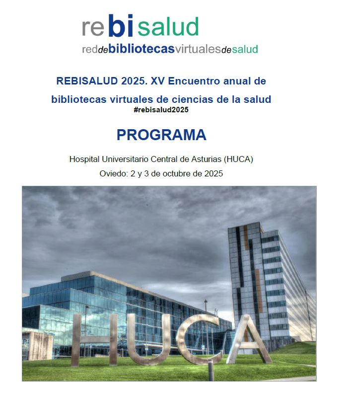 <a href="/HUCA_Asturias/">@HUCA</a> acoge el 2 y 3 de octubre "XV Encuentro de Bibliotecas Virtuales de ciencias de la salud" <a href="/rebisalud/">REBISALUD</a> donde participarán los representantes de las CCAA de la Red.

rebisalud.org/encuentros/reb…

#rebisalud2025
