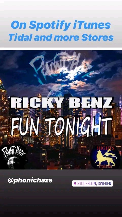 HIGHTS_PRO's tweet photo. RICKY BENZ - FUN TONIGHT AVAILABLE ON ITUNES APPLE MUSIC SPOTIFY TIDAL AND MORE ONLINE STORES. #rickybenz #funtonight #teamrickybenz #hightsproductionfanpage #hightsproduction #dancehall #reggae #music https://t.co/poLfgcjlWT