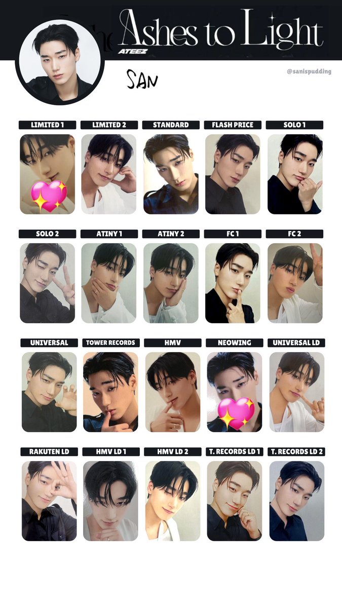 ATEEZ Ashes to Light 全員直筆サイン HMV タワレコ ATEEZ Ashes to