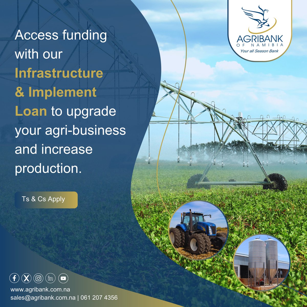Access funding with our Infrastructure &amp; Implement Loan to upgrade your agri-business and increase production.