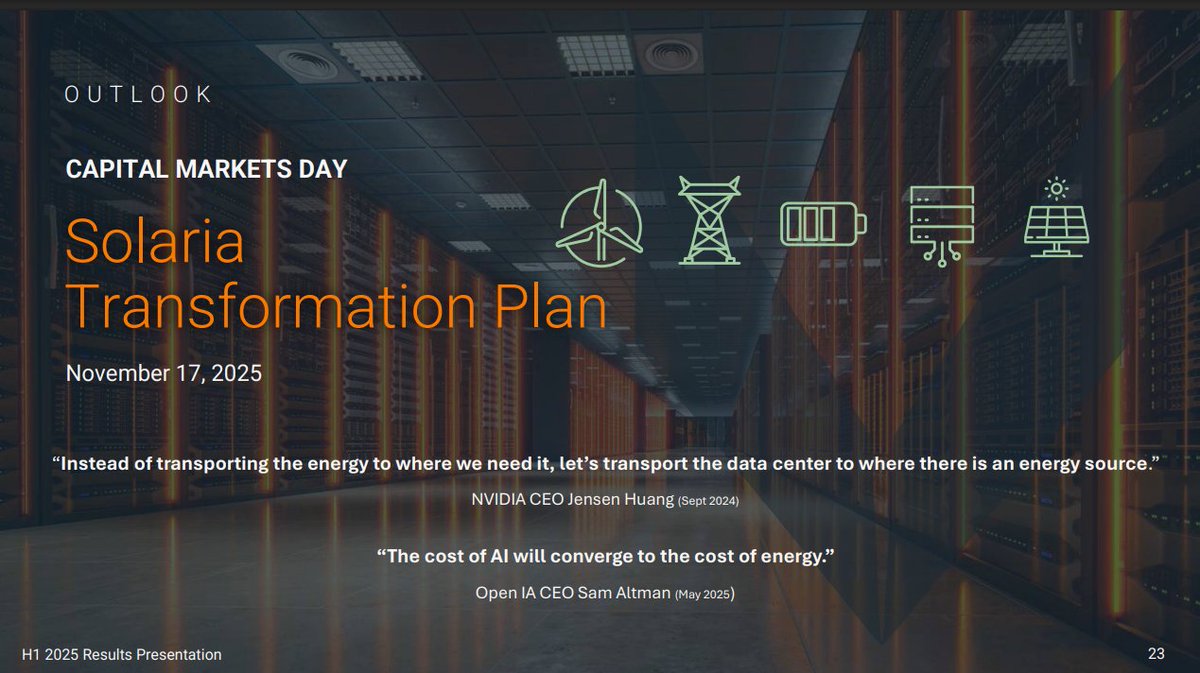 capital_winter's tweet photo. The big question: normal DCs or HPC AI clusters?
If HPC (likely in Spain via DataSection), then based on CoreWeave $CRWV deals:

👉 we are talking €15B+ of value from secured power alone. The 17 of November they will anounce the full strategy

Potential upside: 🚀🚀🚀 https://t.co/9O8Gw4JE2N