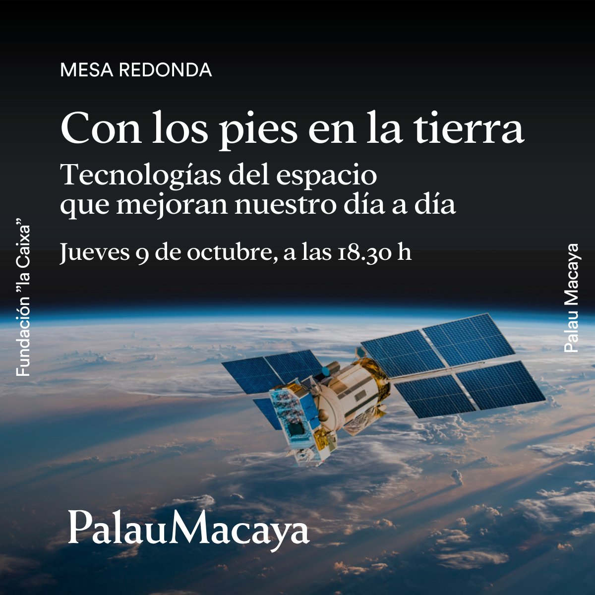 FundlaCaixa's tweet photo. Los datos satelitales abren nuevas posibilidades para afrontar retos globales y mejorar la calidad de vida. 

Lo abordamos en el Palau Macaya con Ramon Pastor, Estel Blay, Anna Ruiz y Urska Starc en la mesa redonda coorganizada con @KIMbcn.