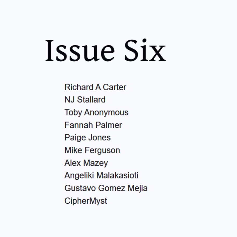 Issue 06 is out today - and it's a doozy!

We've got 10 original, unique, human-authored works, each utilising GenAI tools in different ways to create something cool

Check it out for free at ailiteraryreview.co.uk/issue06 ✨🤖📝