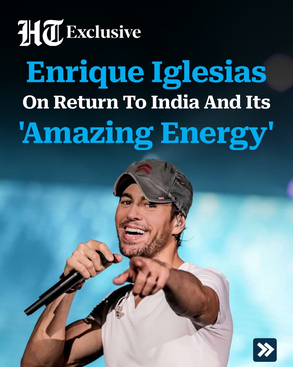 htTweets's tweet photo. 🎉 Get ready, India! Global pop icon @enriqueiglesias  is making his long-awaited return after 13 years! ⭐

Ahead of his tour, Enrique speaks exclusively to HT's @MadCrazyHatter_ about his India return, and the ‘amazing energy’ of the country. 

Full interview🔗 https://t.co/EmxlNGnelG