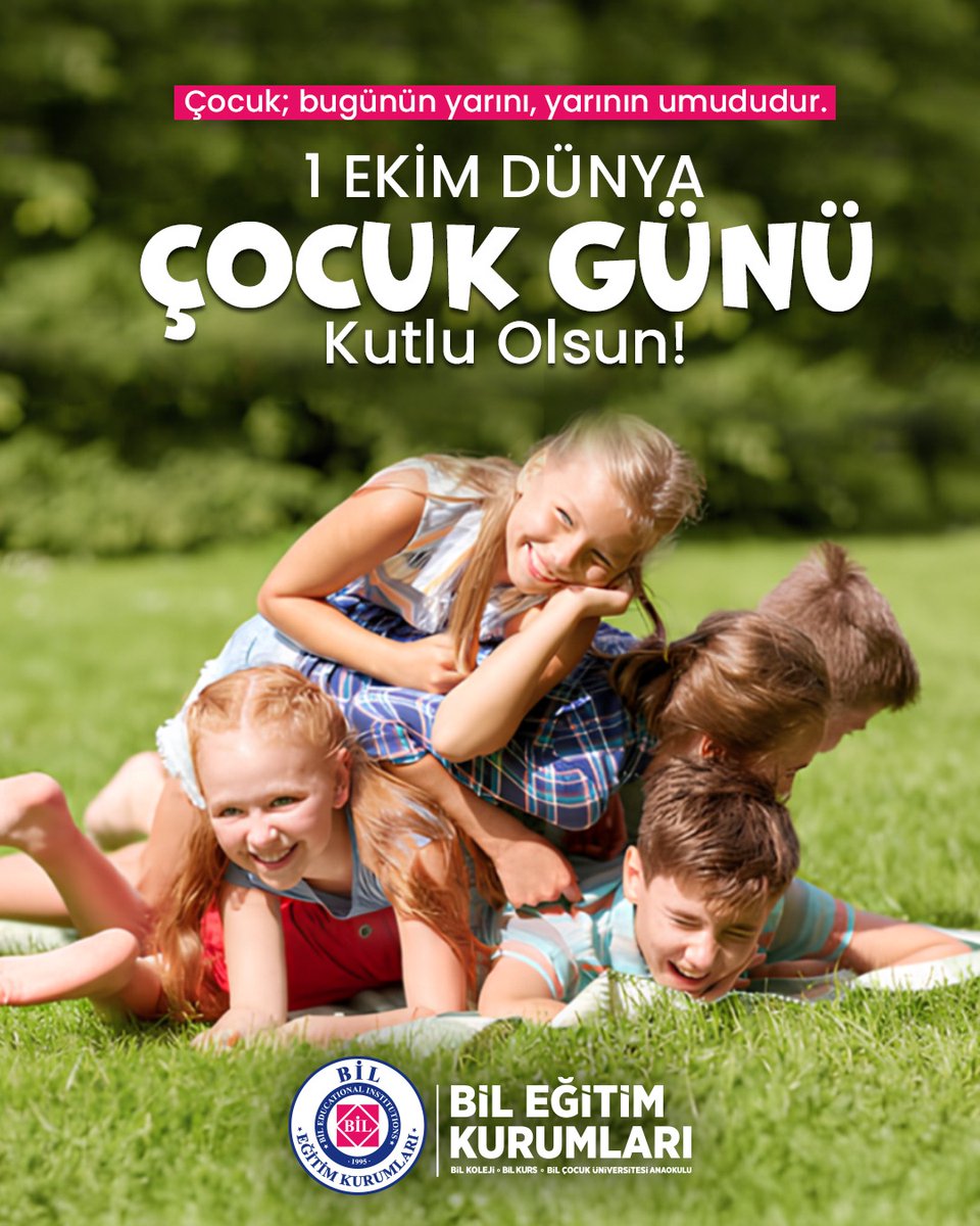 bil_cocuk's tweet photo. Çocuk; bugünün yarını, yarının umududur.

1 Ekim Dünya Çocuk Günü Kutlu Olsun. https://t.co/1i9nuZHeWH
