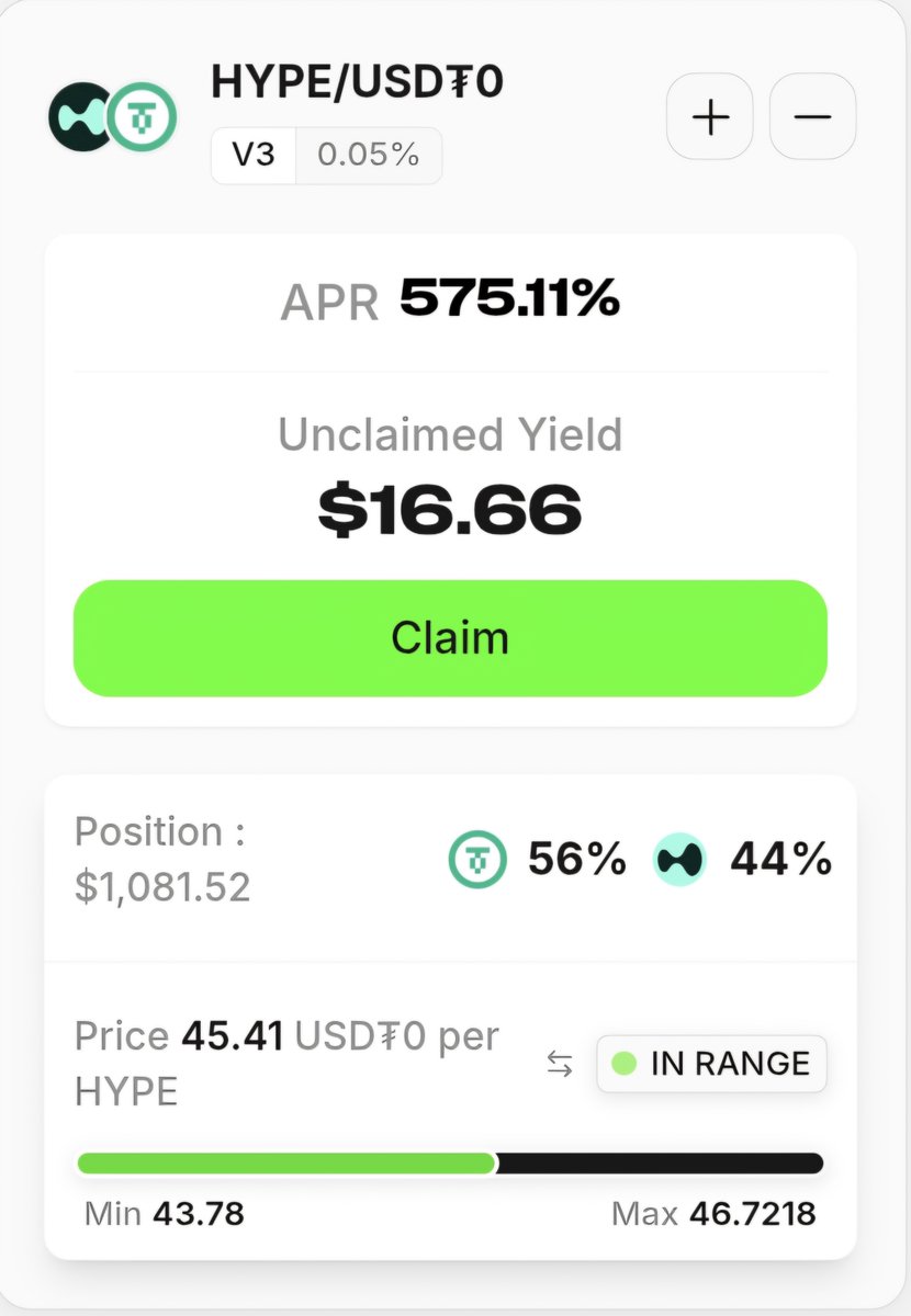 hasivcs's tweet image. Crazy yield farming on @prjx_hl 😲

⤷ APY 400-600% 
⤷ Hyperliquid Interaction
⤷ ProjectX Points. 

Earning $10-20 in 24 hours on $1000 is like earning 1-2% of your capital EVERY DAY 💰 Join now 👇

prjx.com/@hasiv
