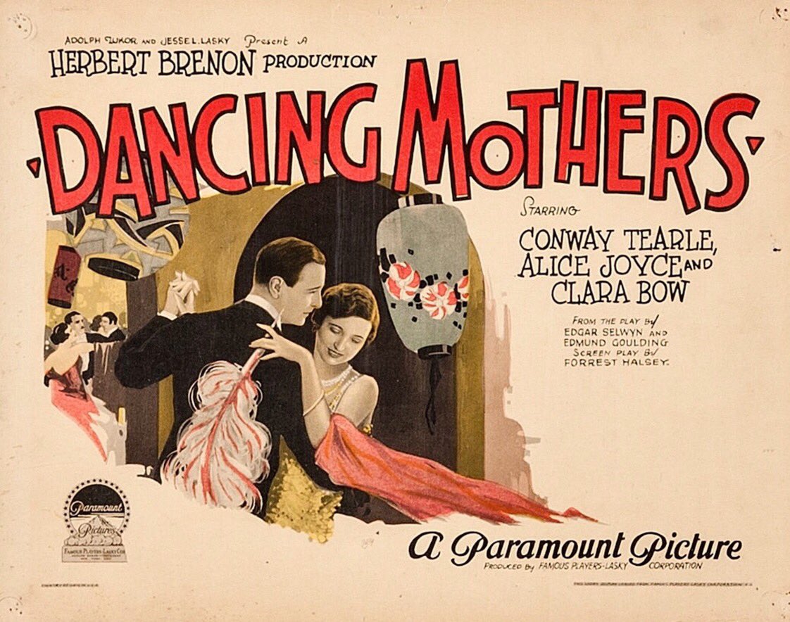 ForeverLouiseB1's tweet image. By 1926, Alice, then 36 years old, was relegated to playing maternal roles as she did that year for Clara Bow in Dancing Mothers (1926), Clara’s first film for Paramount.