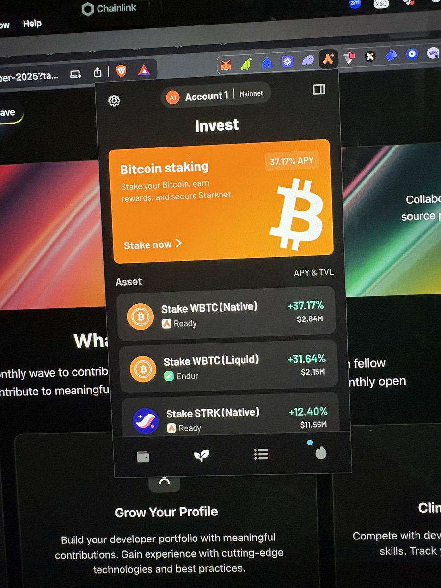 Let your Bitcoin work for you. Stake it on <a href="/Starknet/">Starknet (BTCFi arc)</a> today.