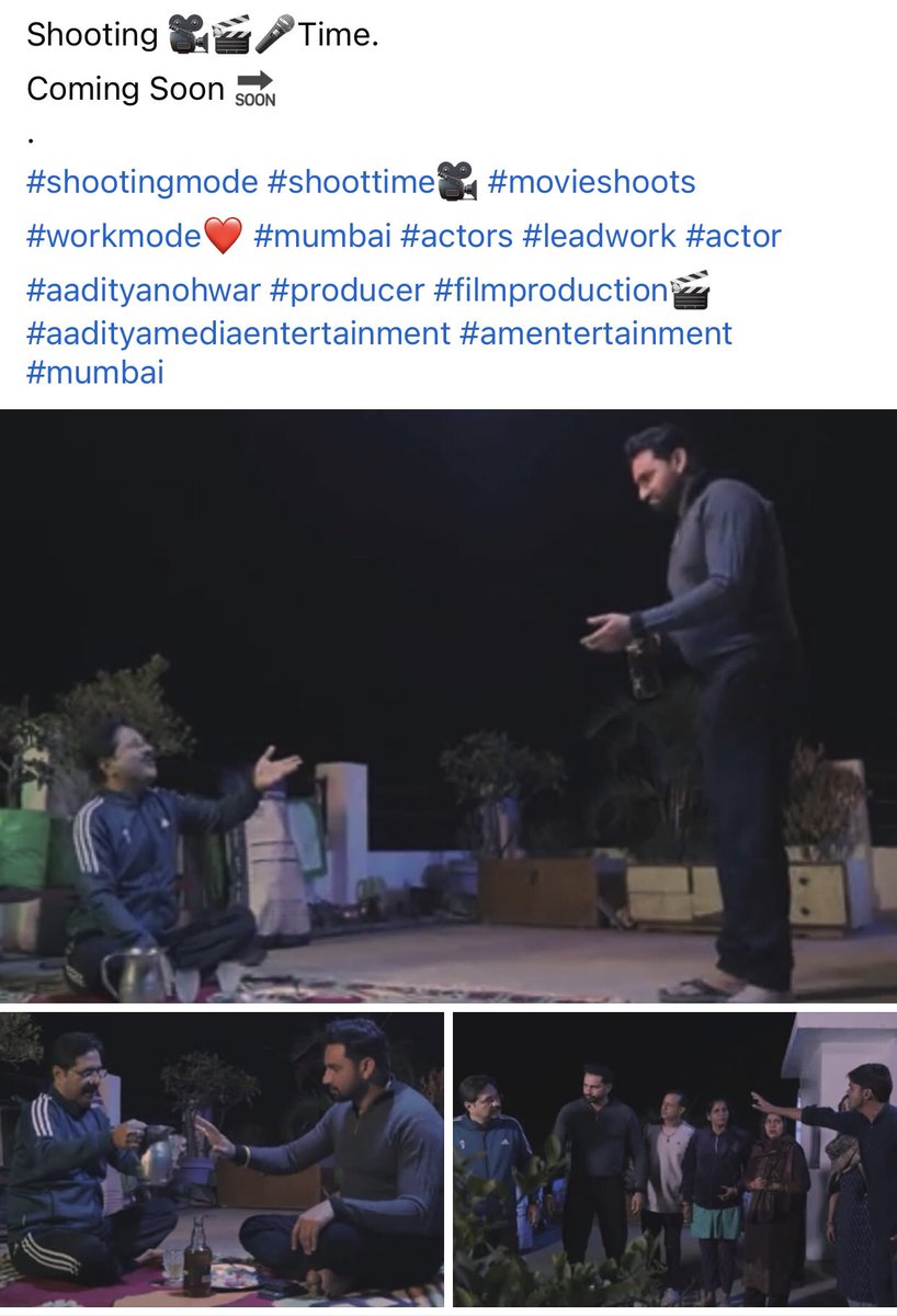 AadityaNohwar's tweet image. Shooting 🎥🎬🎤Time.
Coming Soon 🔜 
.
#shootingmode #shoottime🎥 #movieshoots #workmode❤️ #mumbai #actors #leadwork #actor #aadityanohwar #producer #filmproduction🎬 #aadityamediaentertainment #amentertainment #mumbai