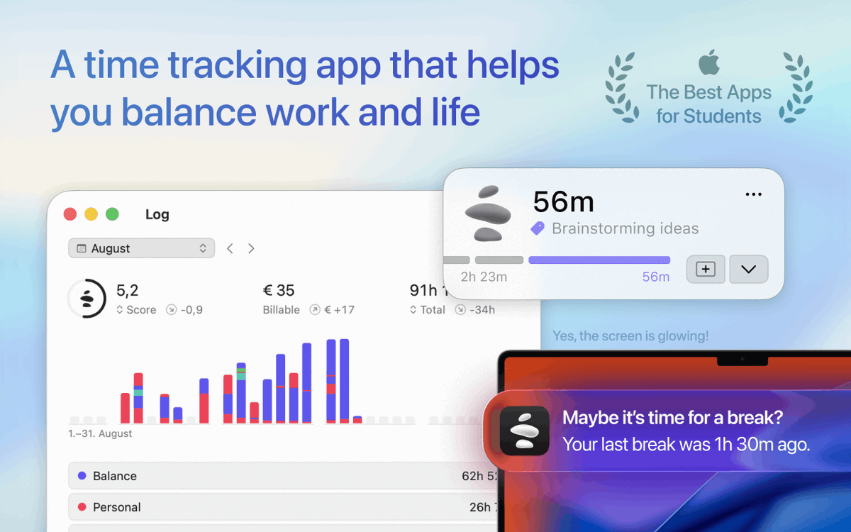 I spent 1,000+ hours over the past year and a half obsessing over every detail.

Today, I’m excited to finally share Balance 2 — redesigned to help you track time more mindfully.

apps.apple.com/app/apple-stor…