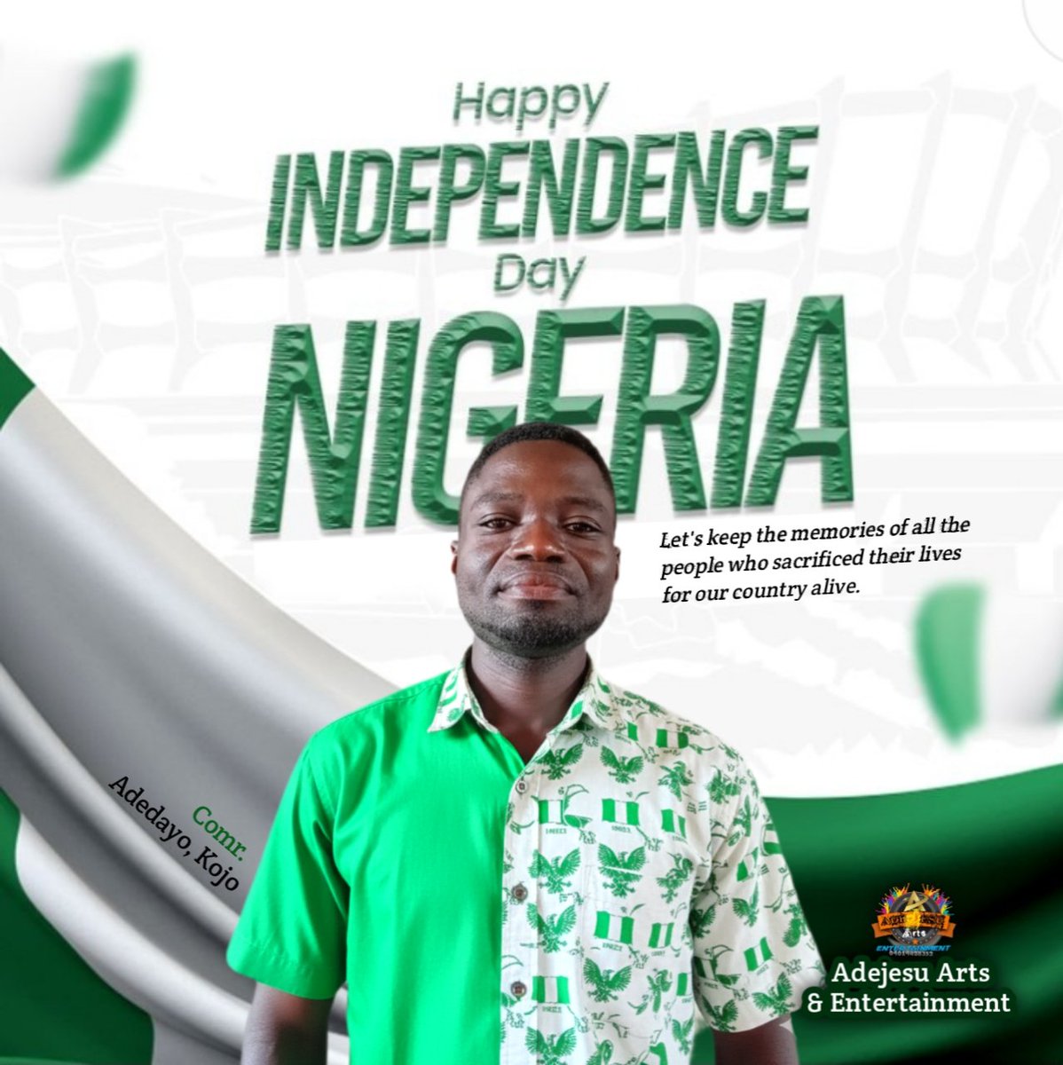 KojoAdedayo's tweet photo. "Happy New Month! May this October bring you as much growth and freedom as the spirit of Independence Day brings to our nation. May your personal victories be as sweet as the collective one we celebrate today."
#independenceday2025
#HappyNewMonth
#WelcomeOctober https://t.co/EuUiwzLQU0