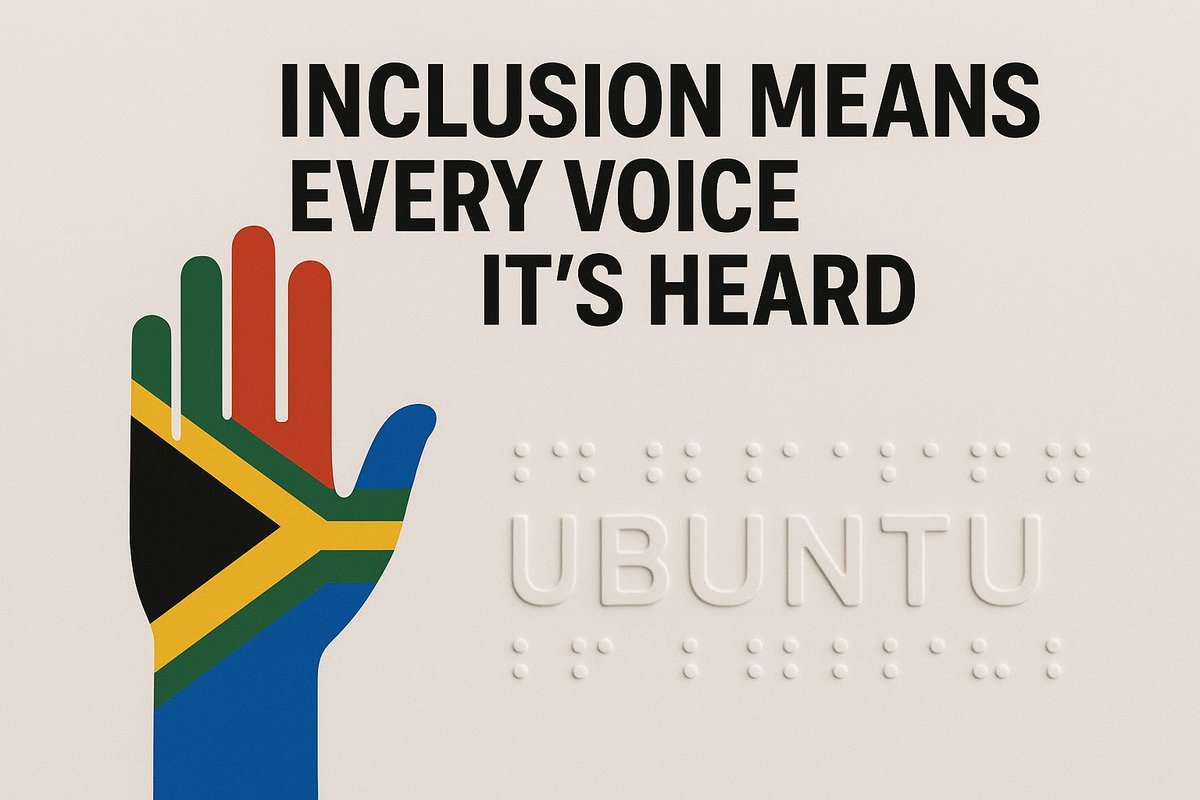 NkageMedia's tweet photo. 💡 Inclusion is not charity — it is strategy. A nation that speaks to all its people, in all their languages, is a nation that thrives.
#SASL #Braille #Languages #RainbowNation https://t.co/JZETz4hCZf