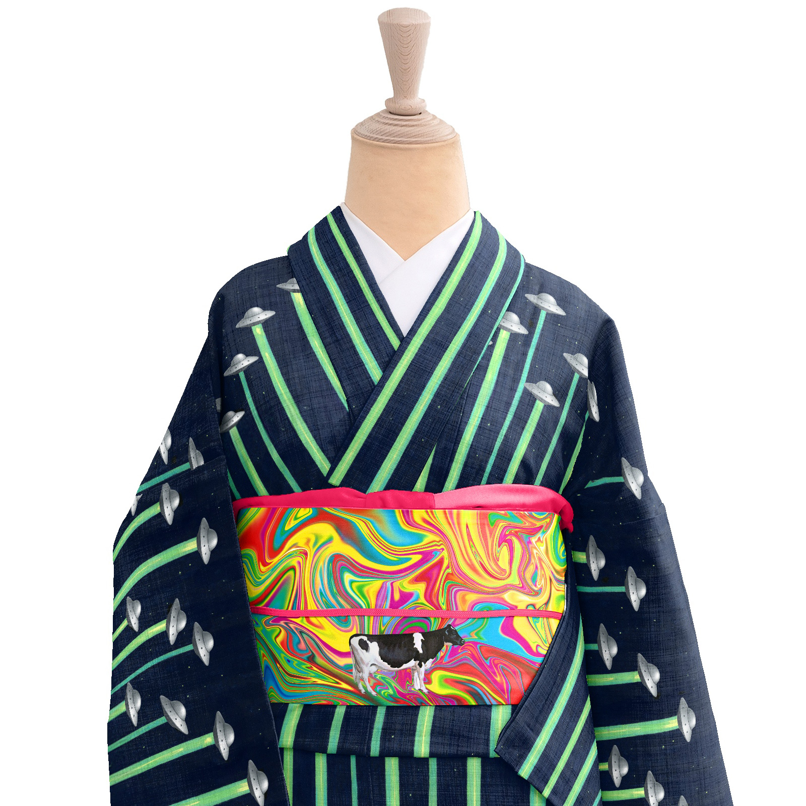 ゴフクヤサンドットコム　居内商店　ピストル柄　半幅帯 半幅帯 FU101046 | ゴフクヤサン,帯,半幅帯・角帯