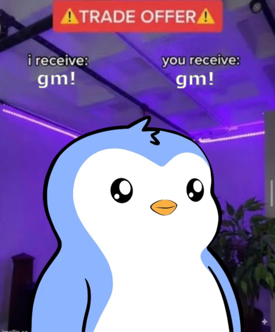 zk_student's tweet photo. Have a $PENGU gm! https://t.co/ouRMwey3MA