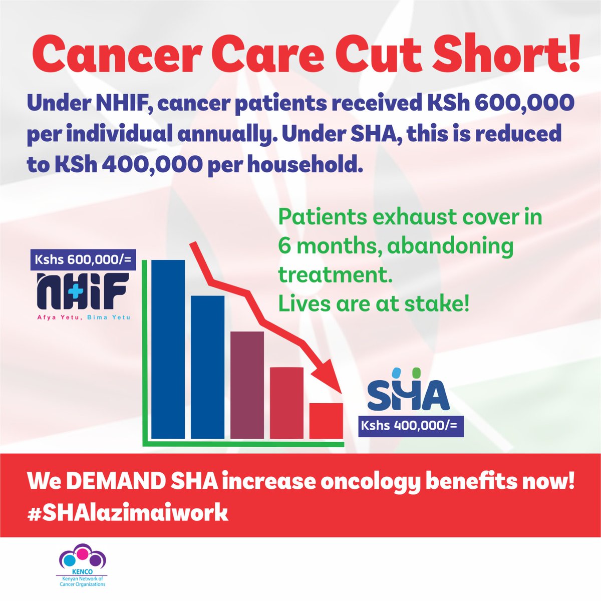 tmwanzi's tweet photo. Our cancer patients deserve more than delays and red tape. SHA must step up with faster, more compassionate care. We can and must  do better as a nation #SHAmustWork4Cancer #SHALazimaiWork https://t.co/FoBnWvuDF9