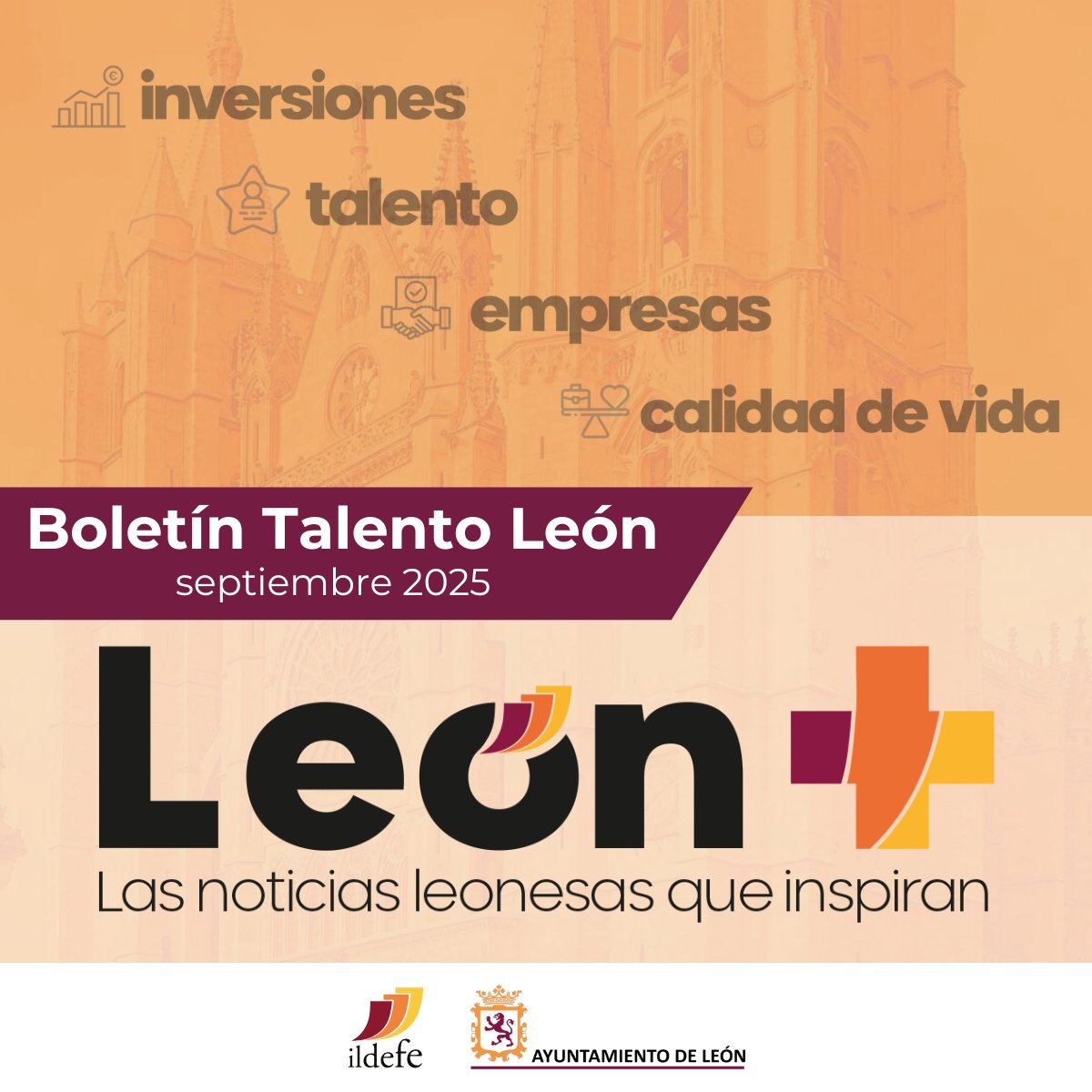 📰Ya disponible boletín mensual de #noticiaspositivas

🔶 𝗟𝗲ó𝗻+: 𝐥𝐚𝐬 𝐧𝐨𝐭𝐢𝐜𝐢𝐚𝐬 𝐥𝐞𝐨𝐧𝐞𝐬𝐚𝐬 𝐪𝐮𝐞 𝐢𝐧𝐬𝐩𝐢𝐫𝐚𝐧. 𝐏𝐚𝐫𝐚 𝐯𝐞𝐫 𝐧𝐮𝐞𝐬𝐭𝐫𝐚 𝐜𝐢𝐮𝐝𝐚𝐝 𝐜𝐨𝐦𝐨 𝐞𝐬 𝐞𝐧 𝐫𝐞𝐚𝐥𝐢𝐝𝐚𝐝.

🔗talento.ildefe.es/noticias-posit…

<a href="/LeonAyto/">Ayuntamiento de León</a> #talento #LeónEsp #empresas