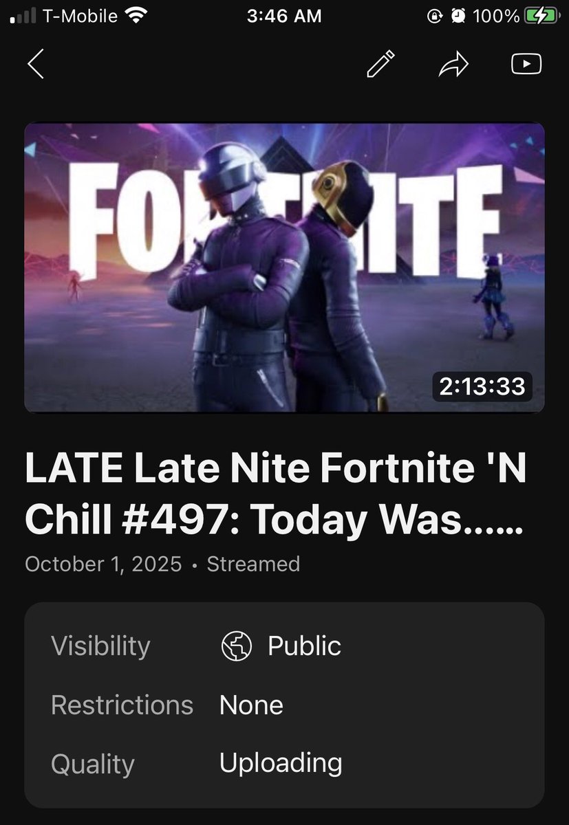 RogueComics's tweet photo. @TeamYouTube AGAIN, these aren’t UPLOADED videos. These are LIVESTREAMS. I’m not uploading anything. Here’s another screenshot of a 2 hour livestream I just ended👇🏼. 

Same. exact. thing. https://t.co/aSN60PRtHy