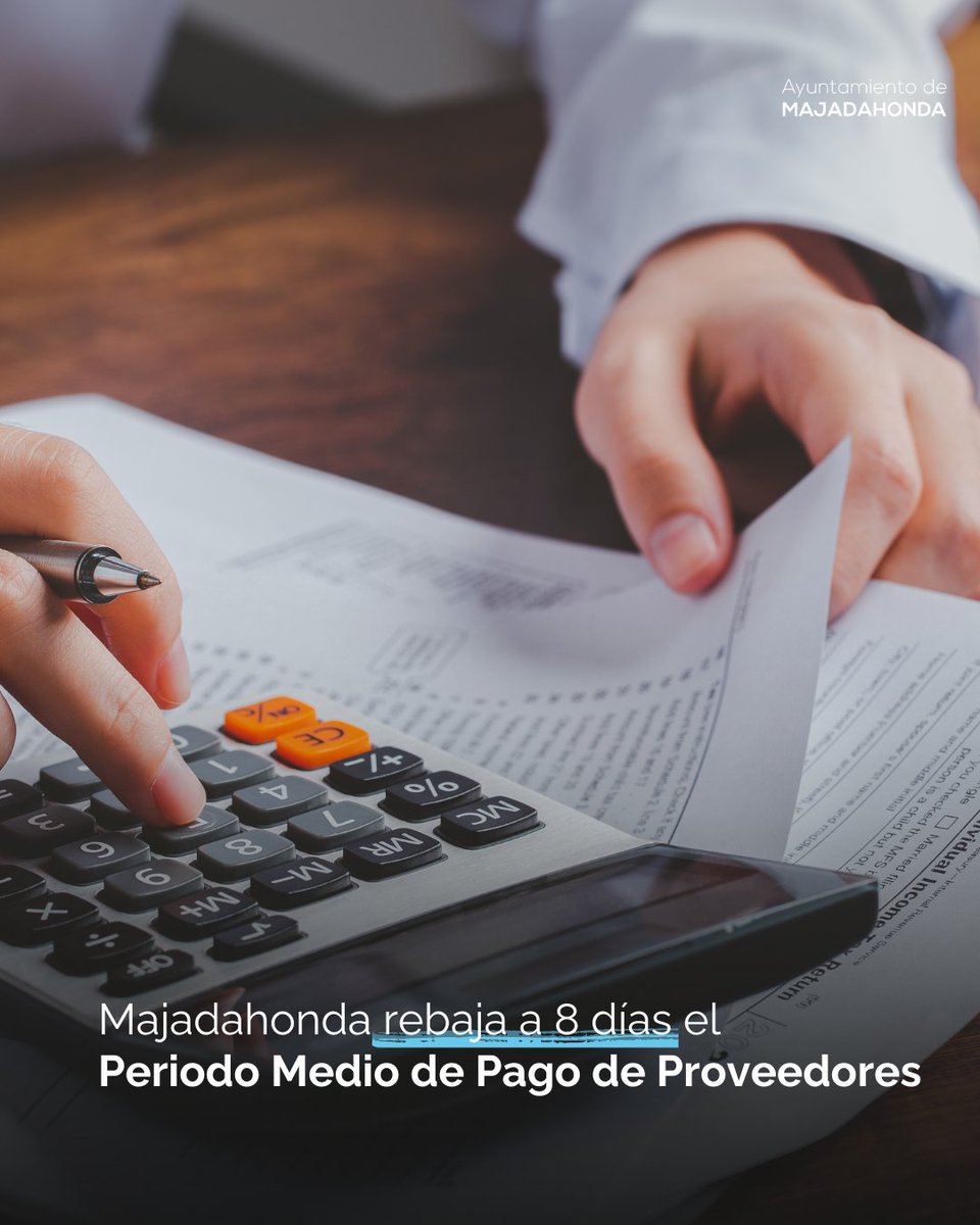 📤Majadahonda logra rebajar a 8 días el Periodo Medio de Pago de Proveedores.

🔹Los datos oficiales del <a href="/Haciendagob/">Ministerio de Hacienda</a> registran la progresiva bajada de los plazos en el municipio, que en junio tuvo un PMP de 8,6 días.

majadahonda.org/noticias/-/ass…
