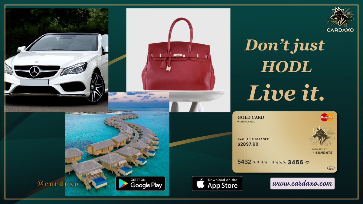 cardaxo's tweet photo. Uptober. Bull run. 🚀
$BTC, $ETH, $XRP $SOL, $WLFI and others..
Don’t just HODL, live it.
Cardaxo turns your crypto into everyday money. 💳✨ #Cardaxo #Uptober #Crypto https://t.co/UMMhJkb8W3