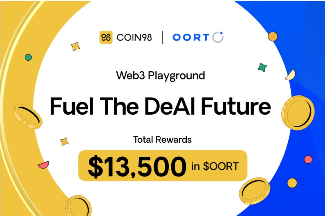 vt420crypto's tweet photo. That sounds like a great opportunity! The DeAI Trading Arena is a trading campaign by Coin98 Wallet and @oortech with a total prize pool of 180,000 $OORT (approximately $11,000).

It's important to note the key details based on your message and additional context, as the deadline is in 1 day:

Campaign: DeAI Trading Arena

Total Prize Pool: 180,000 $OORT (~$11,000)

Eligible Pairs: All OORT trading pairs on BNB Chain (You need to swap an OORT pair on BNB Chain).

Platform: Coin98 SwapX (latest versions: Super Wallet 16.2.6+ or Extension 10.3.3+).

How to Join & Win:

Use Coin98 SwapX: Swap an eligible OORT pair on the Coin98 Super Wallet (Mobile App) or Coin98 Extension.

Leaderboard Battle (100,000 $OORT):
Top 200 traders with the highest total trading volume on OORT pairs will share the rewards proportionally.

Lucky Hunt (80,000 $OORT):
500 lucky winners will be chosen.
Trade at least $10 (total eligible trading volume) to earn your first lucky ticket.
Earn 1 extra ticket for every additional $1,000 in trading volume.

Details : https://t.co/Ts0aSjtoNL