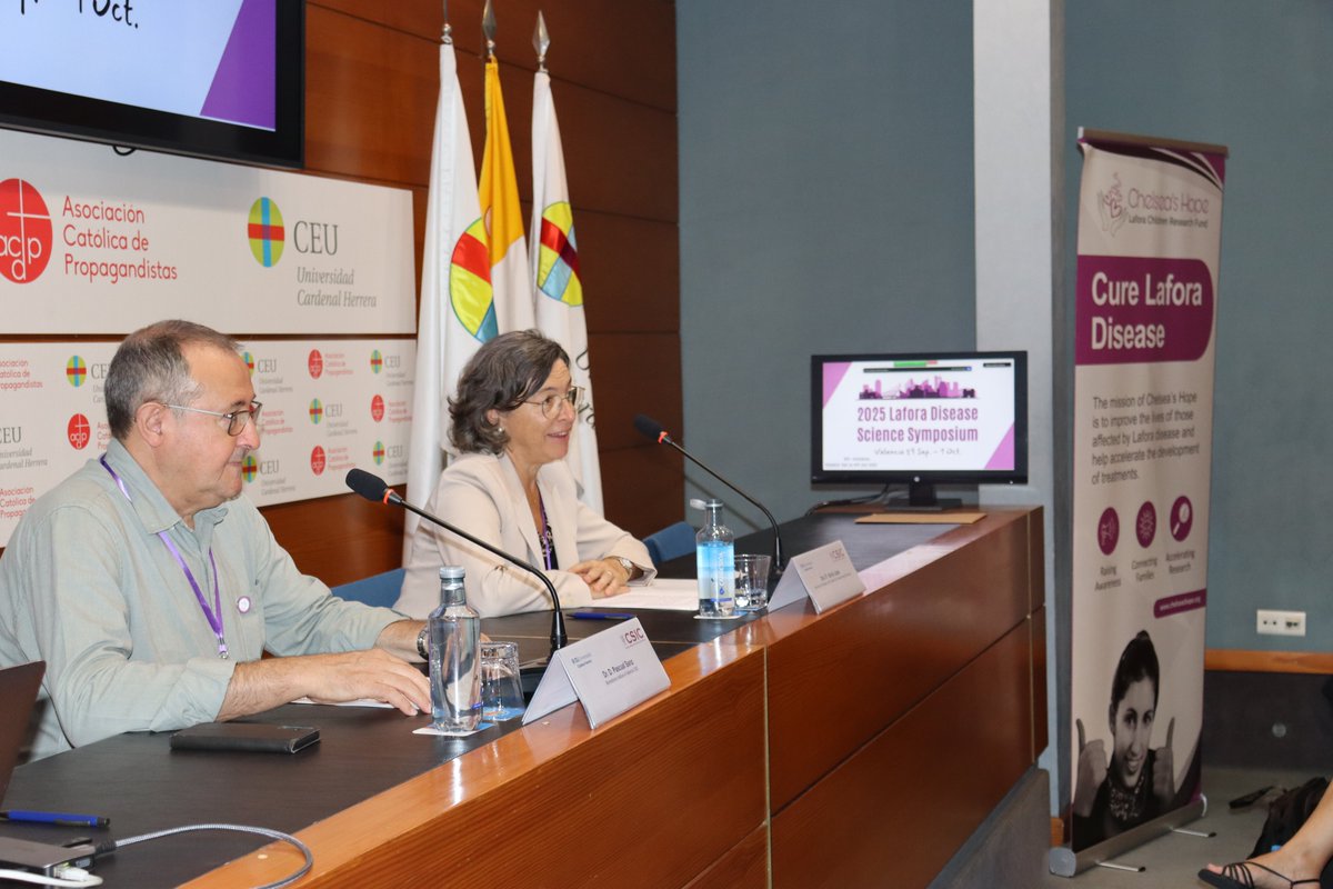 CienciaUCHCEU's tweet image. En @uchceu colaboramos en el 10º Simposio Científico anual sobre la Enfermedad de Lafora
Organizado por el @Chelseashopela1 y el laboratorio del Dr Pascual Sanz @sanz_lab del @IBV_CSIC @CSIC @CSICval
Con investigadores, sanitarios, industria farmacéutica y familiares reunidos!