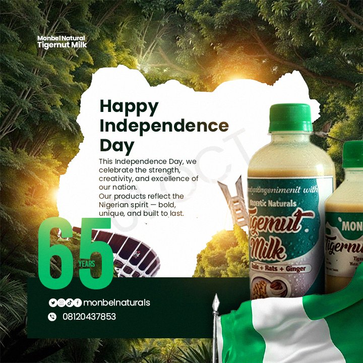 At Monbel Naturals, we celebrate the strength, beauty, and resilience of our people — naturally. 

Here's to growing with pride, rooted in nature. 🌿💚
#IndependenceDay #ProudlyNigerian #MonbelNaturals