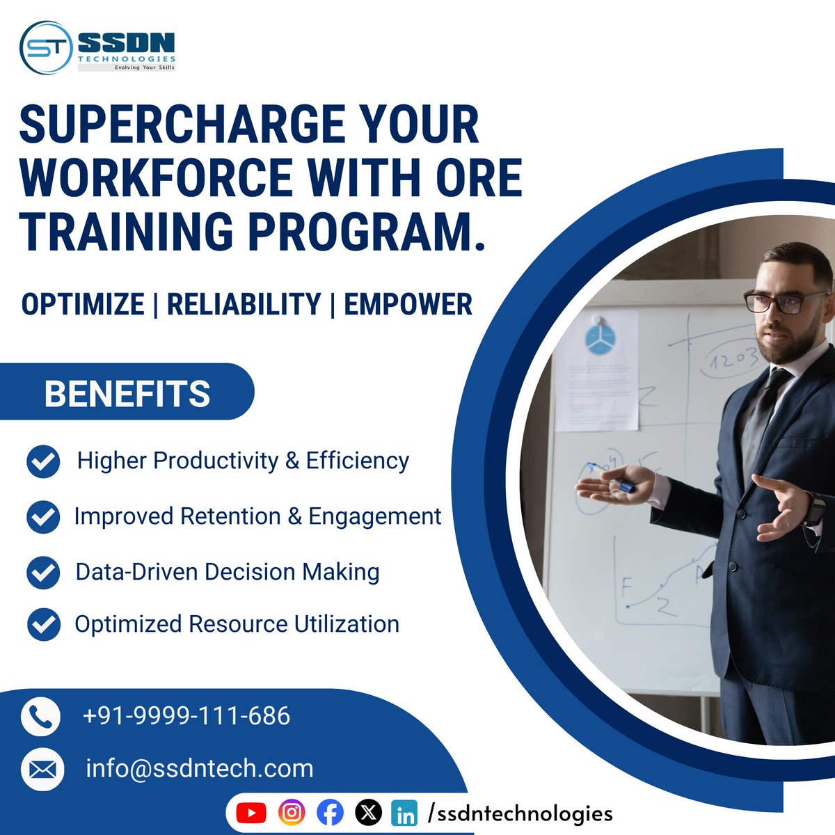 ssdntechnologie's tweet image. Is your team ready to drive measurable business growth? 📈

Upskill your team with SSDN Technologies’ #CorporateTrainingProgram (ORE) to boost productivity, engagement, and data-driven decision-making.

🌐 ssdntech.com

#CorporateTraining #SSDNTechnologies #SSDNTech