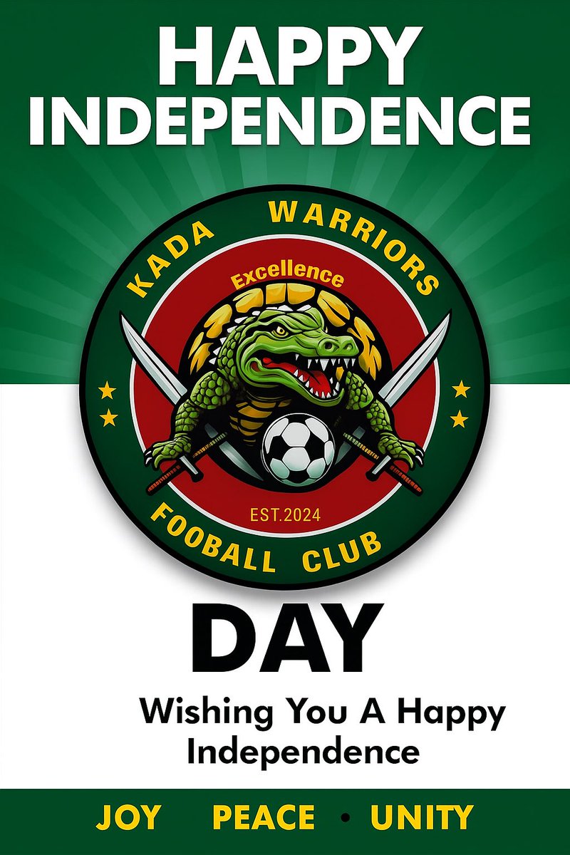 Football unites, independence inspires. 

Happy Independence Day, Nigeria! 🇳🇬💚

 #KadaWarriors #ubasaniboys #IndependenceDay