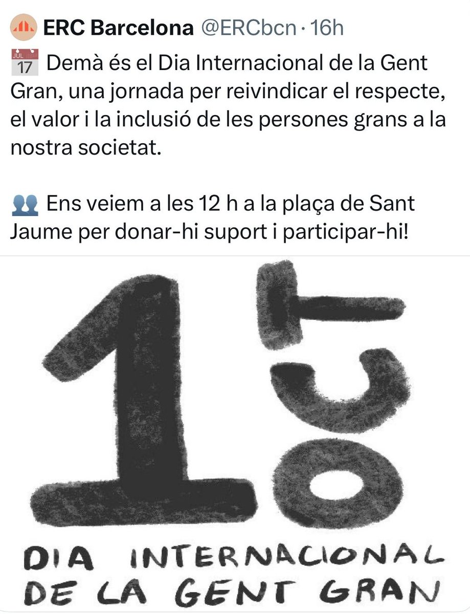 ERC havia publicat això i ho ha esborrat. Comèdia fina, senyors.