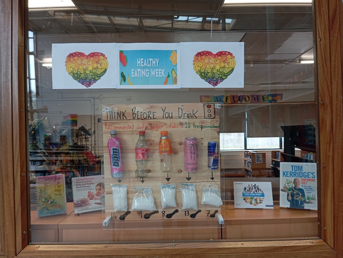 Thomondcclib's tweet image. The library is supporting Healthy Eating Week in TCC this week :-) @ThomondCommColl @jcsplibraries