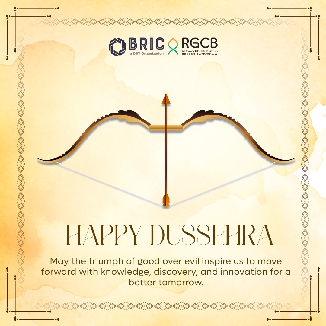 RGCB_Trivandrum's tweet image. This Dussehra, may the spirit of discovery and truth guide us all. Happy Dussehra from RGCB!"
#ScienceForGood #Discovery #HappyDussehra