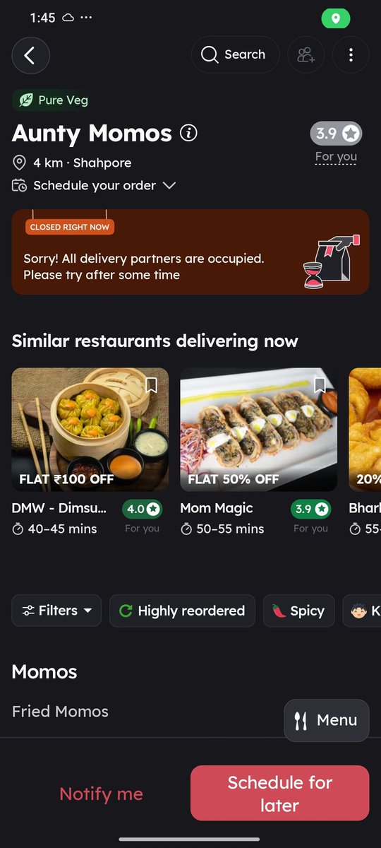 MrWaffle444's tweet photo. @zomatocare still unavailable today. Do you guys even care at this point? It's been more than 2 weeks now. https://t.co/VRYLPUkkZx